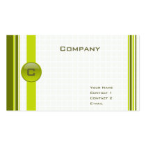 Custom Green Button business cards