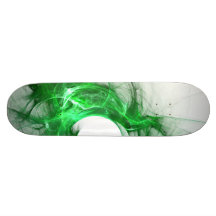 Custom Green Flame Board Skate Deck