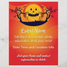 Custom Halloween Spooky Moon Flyers