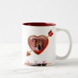 Custom Heart & Arrow Photo Frame Coffee Mugs
