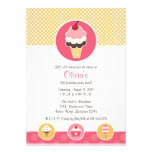 Custom Ice Cream Cone Birthday Party Invitations