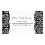 Custom Indie Patterns  Floral Damask Business Cards