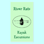 Custom Kayak & River Guide Business Card business cards