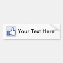 Custom "Like" bumper sticker