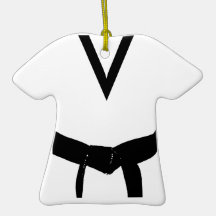 Custom Martial Arts Black Belt Uniform Ornament