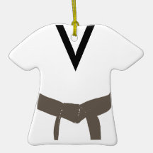 Custom Martial Arts Brown Belt Uniform Ornament