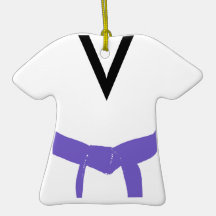 Custom Martial Arts Purple Belt Uniform Ornament