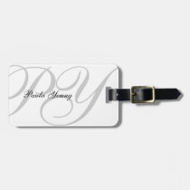 Custom Modern Monogram 2 luggage tags