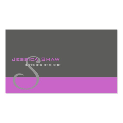 Custom Monogram 3 Business Card Template