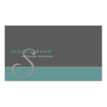 Custom Monogram 4 Business Card Template
