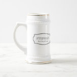 Custom monogram groomsmen elegant beer stein mugs