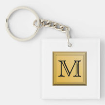 Custom Monogram Picture, nonmetallic gold colours.