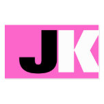 Custom Monogram Pink Business Card Templates