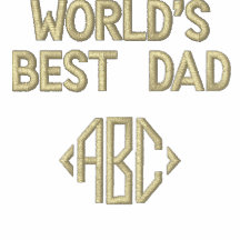 Custom Monogram World's Best Dad Polo