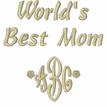 Custom Monogram World's Best Mum Embroidered Hoody
