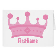 Custom Name Crown Greeting Cards