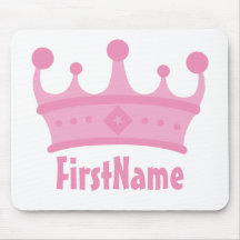 Custom Name Crown Mouse Pads