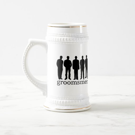 Custom name groomsman bachelor beer stein mug