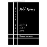 Custom Name - Groomsman Wedding Thank You Cards