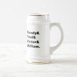 Custom names groomsmen group bachelor beer stein coffee mug