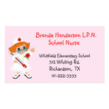 Custom Nurse Pink Business Card