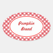 Custom Oval Gingham Stickers