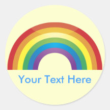 Custom Personalised Classic  Rainbow Stickers