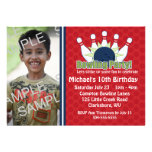Custom Photo Bowling Birthday Party Personalised Invite