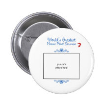 Custom Photo! Worlds Greatest Flame Point Siamese Pinback Button