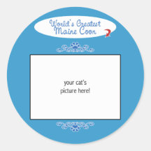 Custom Photo! Worlds Greatest Maine Coon Sticker