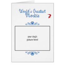 Custom Photo! Worlds Greatest Morkie cards