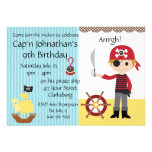 Custom Pirate Boy Birthday Party Personalized Invitations