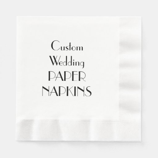 custom paper napkins wedding