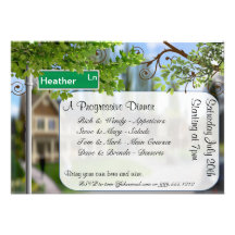 Custom Progressive Dinner Party Invitations