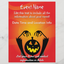 Custom Pumpkin Scarecrow Personalised Flyer