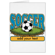 Custom Soccer Add Text Card
