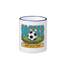 Custom Soccer Add Text Coffee Mugs
