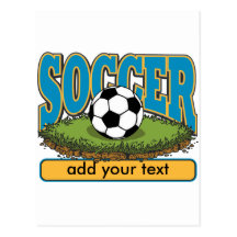 Custom Soccer Add Text Postcards