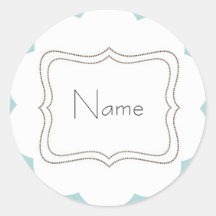Custom Sticker Label Blue