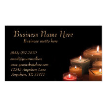 Custom Stylish Black Candles Business Cards