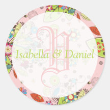 Custom Template Monogram Seal Stickers