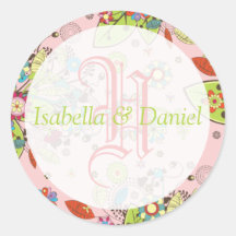 Custom Template Monogram Seal Stickers