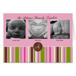 Custom Triplet Birth Announcement - Pink Cards