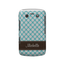 Custom Turquoise Blue Red Daisy Blackberry Bold Ca Blackberry Case
