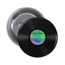 Custom Vinyl Record Buttons