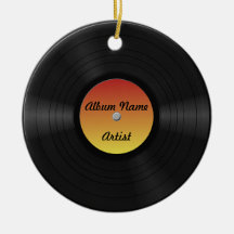 Custom Vinyl Record Christmas Ornament