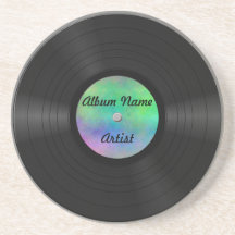 Custom Vinyl Record Drink Coaster