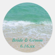 Custom Wedding Beach Stickers