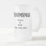 Custom Wedding Groomsman Beer Mug