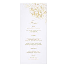 Custom Wedding Menu Card | Floral Peony Design Invitation